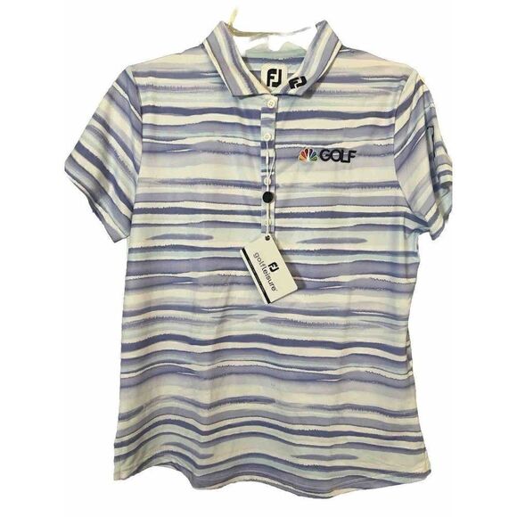 Footjoy Golf Leisure Peacock Polo Golf Shirt Womens Medium NWT $82 - Picture 1 of 9
